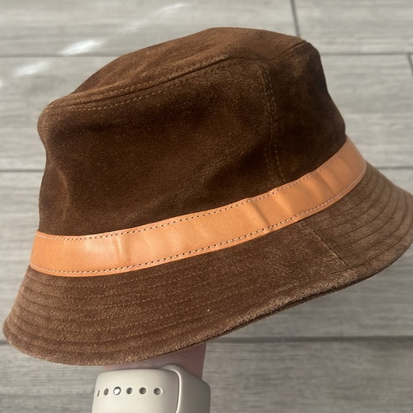 Coach Brown Suede Bucket Hat Size Small - Picture 4 of 8